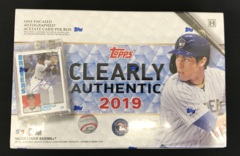 2019 Topps Clearly Authentic MLB Baseball Hobby Box